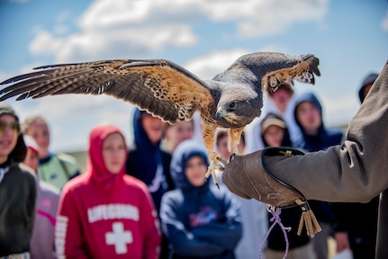 More than 180 seventh graders experienced science through a hands-on field trip at the Morley Nelson Snake River Birds of Prey National Conservation Area at the Idaho National Guard’s Orchard Combat Training Center April 28-29, 2022. The NCA is home to the largest and most diverse population of breeding raptors in North America and one of the only places where military training, extensive research, public land use and livestock coexist on the same land.