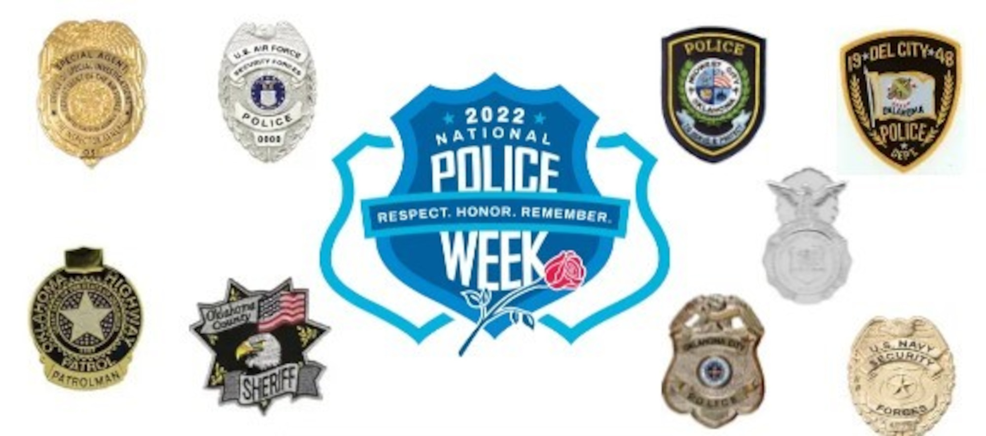 Graphic with various police shields