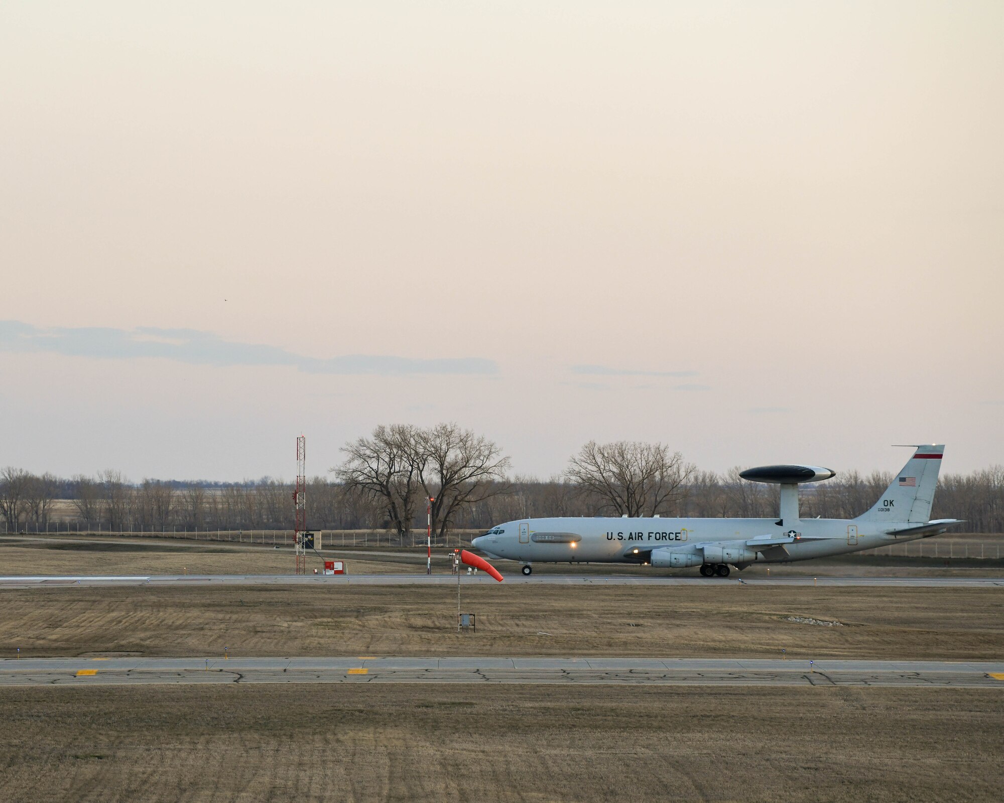 E-3 Sentry Lands at Minot AFB, North Dakota.