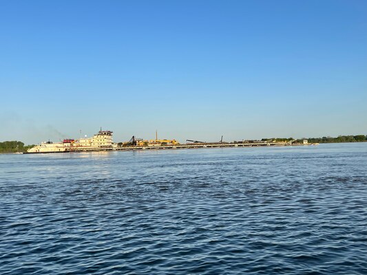 On Apr. 26, 2022, the Dredge Hurley and crew (currently 37 people total) departed its home port, Ensley Engineer Yard, for the 2022 dredging season. Their mission: To maintain navigable shipping lanes along the western rivers and inland waterways.