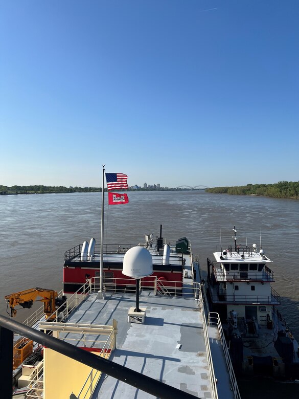 On Apr. 26, the Dredge Hurley and crew (currently 37 people total) departed its home port, Ensley Engineer Yard, for the 2022 dredging season. Their mission: To maintain navigable shipping lanes along the western rivers and inland waterways.