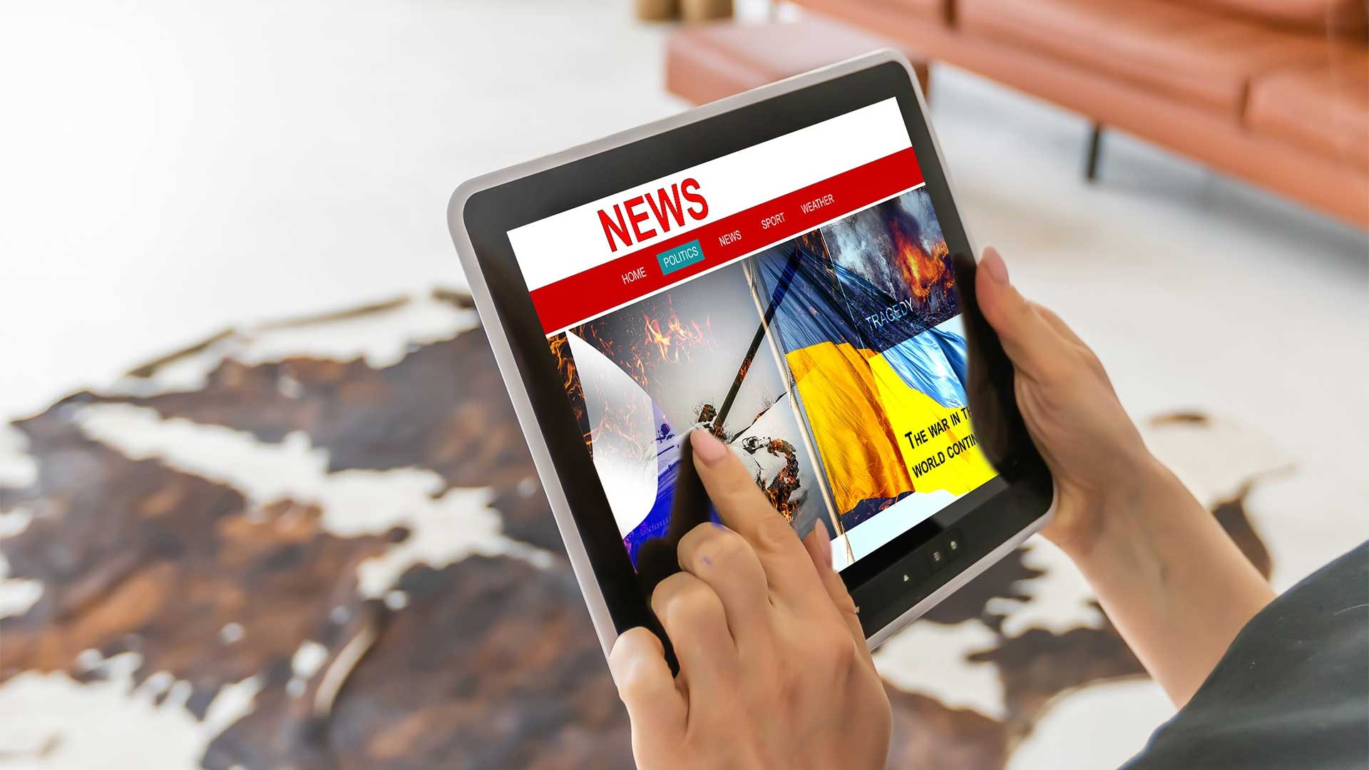 news on a tablet