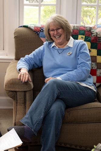 person on chair