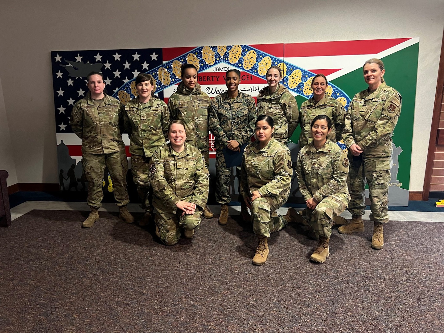 Group photo the member of the Task Force Liberty Female Engagement Team