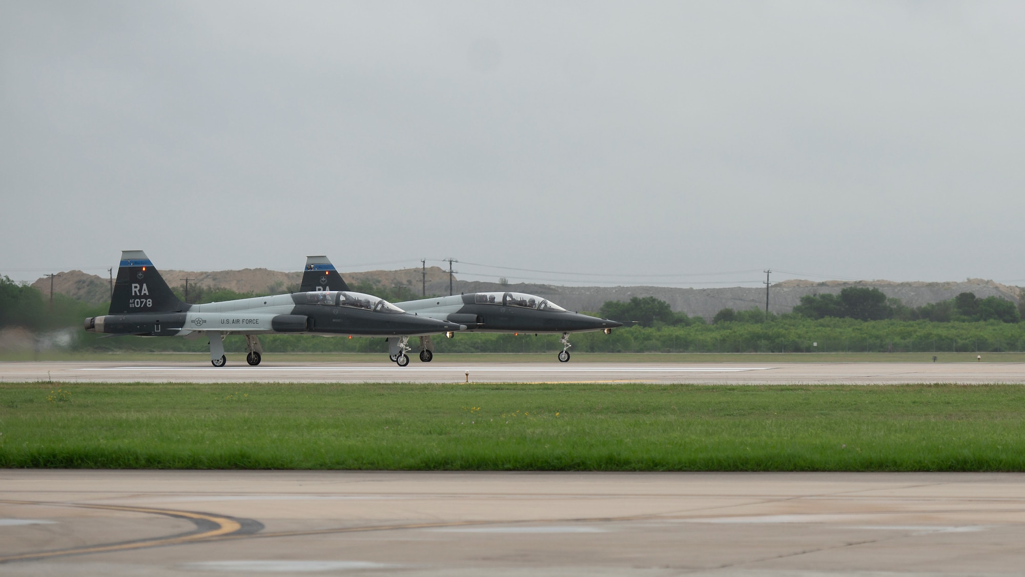 two T-38A Talon aircraft takeoff