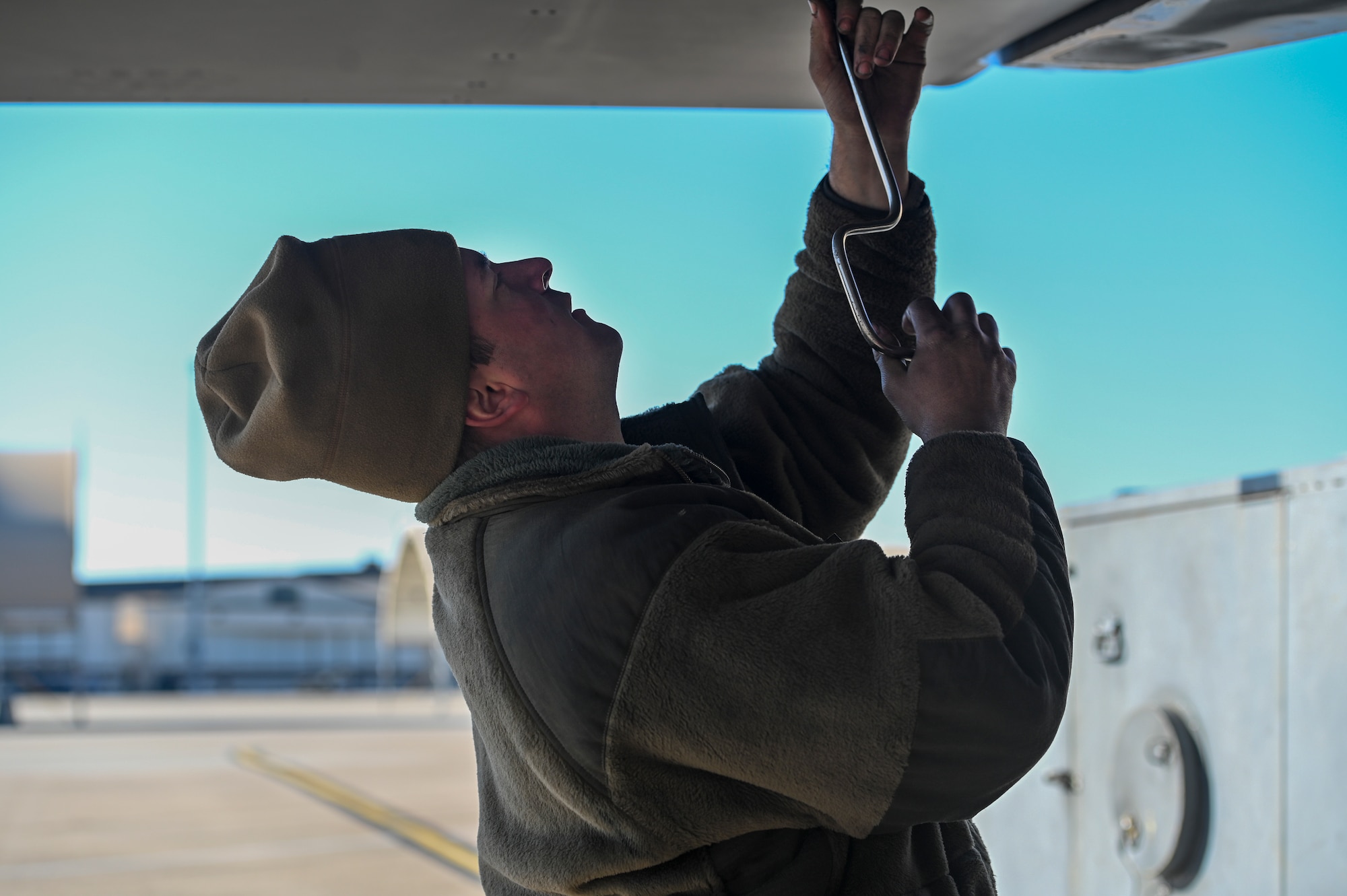 Crew chiefs ensure the aircraft are ready for any mission at a moment’s notice.  (U.S. Air Force photo by Senior Airman Kylie Barrow)