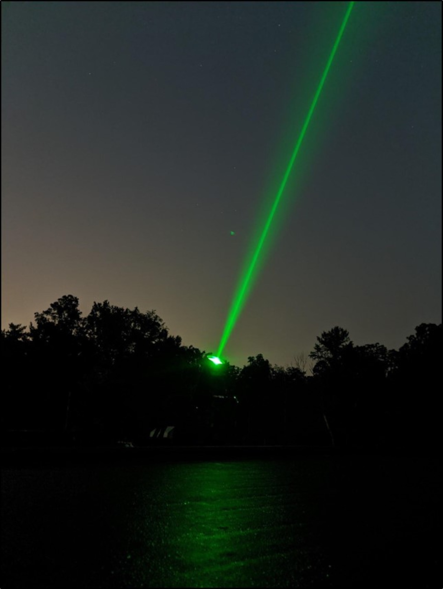 TARDIS laser beam at John Bryan Observatory