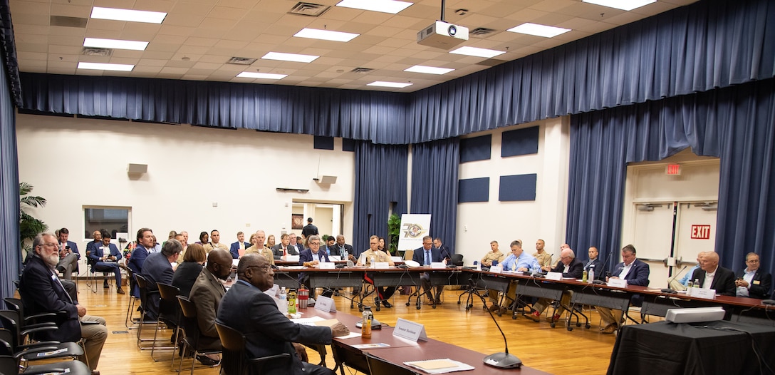 Marine Corps Logistics Base Albany hosted the GJDC led by Chairman William Ball (Former Secretary of the Navy). The GJDC was established by Georgia Governor Brian Kemp in 2018 under Senate Bill 395 to make recommendations regarding policies and plans to support the long-term viability and development of the military, both active and civilian in the state of Georgia.

The commissioners and guests received command briefs from Col. Michael Fitzgerald, commanding officer, MCLB Albany, Maj. Gen. Joseph Shrader, commanding general, Marine Corps Logistics Command and and overview of overview of Townsend Bombing Range from Col. Karl Arbogast, commanding officer, Marine Corps Air Station Beaufort, S.C.

The GJDC is made up of Georgia State Senators, Georgia State Representatives and Governor Appointees. Also in attendance were representatives from other military installations, Chambers of Commerce and staffers from the Office of the Governor, Office of U.S. Senator's Warnock and Ossoff and the Office of Congressman Sanford Bishop.