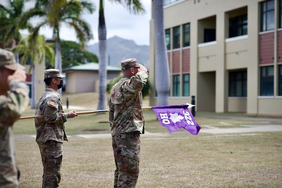 322nd Civil Affairs Brigade, Headquarters and Headquarters Company, holds change of responsibility ceremony