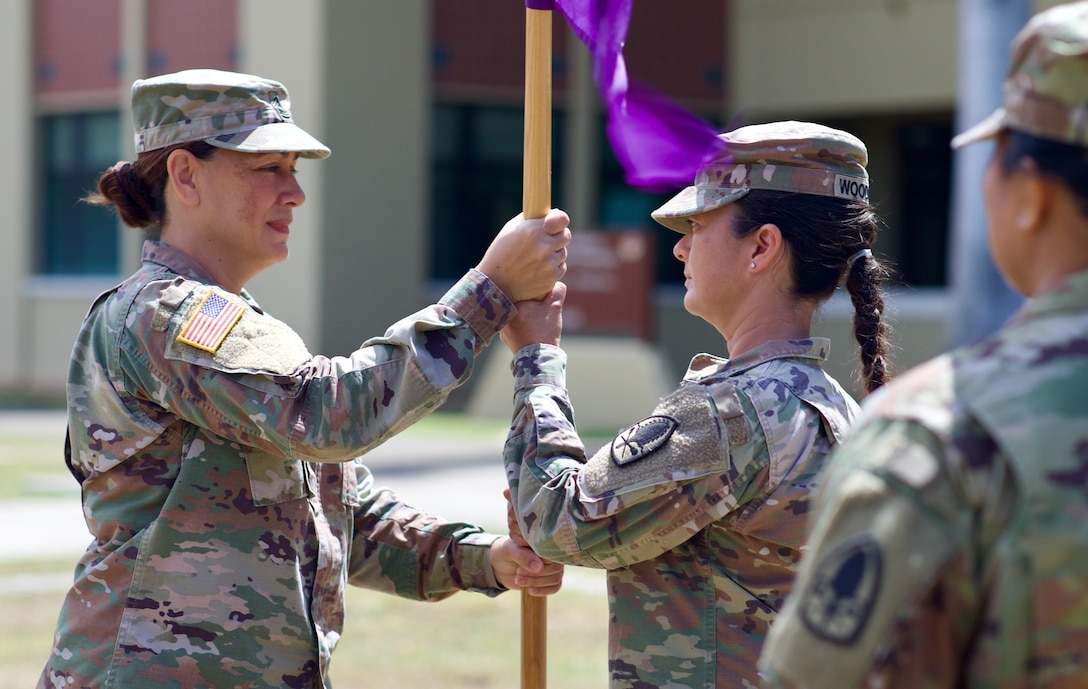 322nd Civil Affairs Brigade, Headquarters and Headquarters Company, holds change of responsibility ceremony