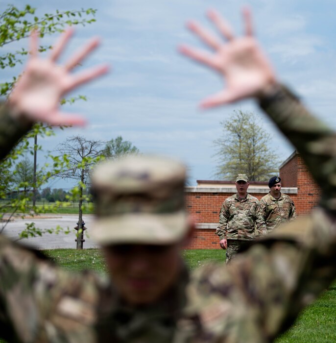 Airmen take part in subject detention training