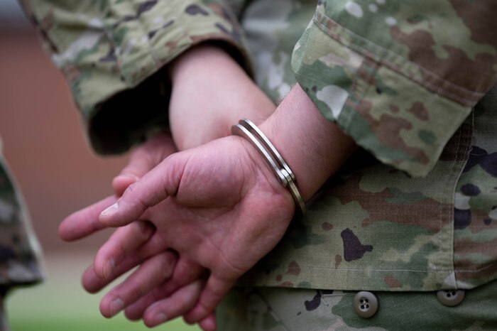 Airmen take part in subject detention training