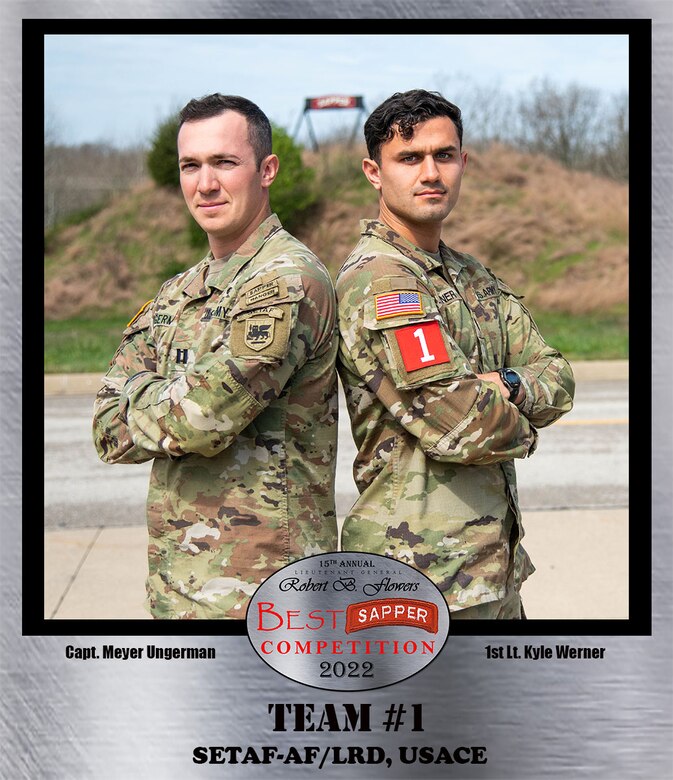 Former LRD aide-de-camps Capt. Werner and Capt. Ungerman Compete at Best Sapper Competition, with help of Capt. Provine.