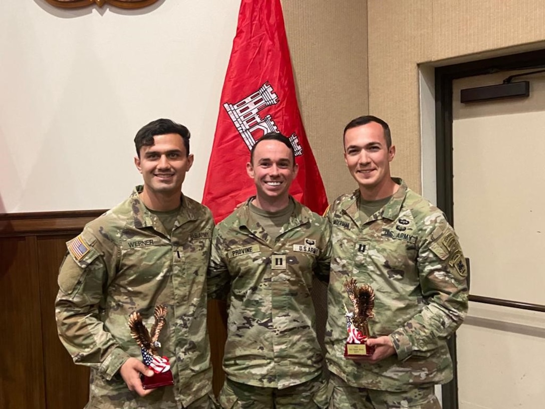 Former LRD aide-de-camps Capt. Werner and Capt. Ungerman Compete at Best Sapper Competition, with help of Capt. Provine.