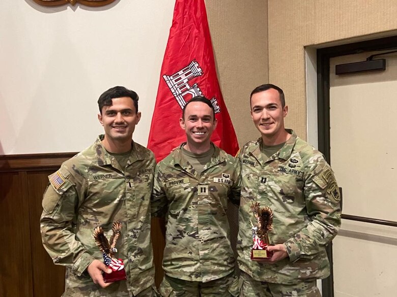 Former LRD aide-de-camps Capt. Werner and Capt. Ungerman Compete at Best Sapper Competition, with help of Capt. Provine.