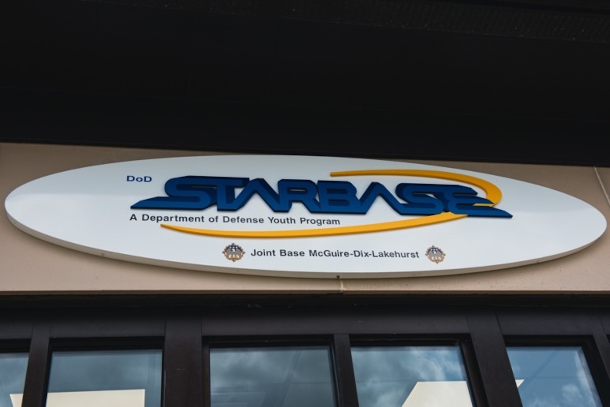 A STARBASE sign posted at Joint Base McGuire-Dix-Lakehurst, N.J., May 5, 2022.
