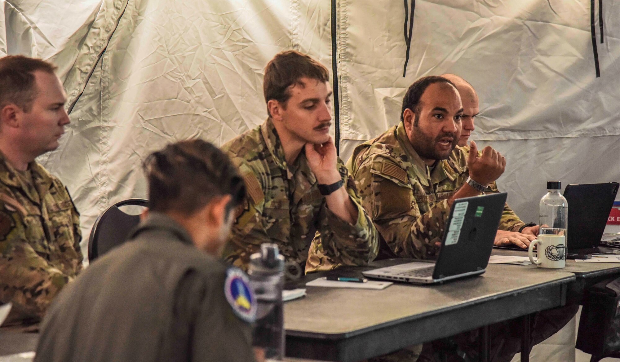 A photo of Airmen receiving training.