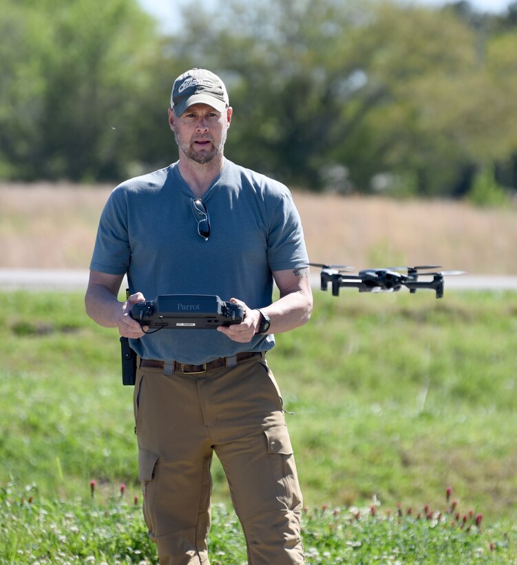 Ryan Strange, Huntsville Center Unmanned Aircraft Systems Research Physical Scientist, pilots an unmanned aviation system aircraft at Redstone Arsenal, Ala. Strange, one of the pioneers in USACE Aviation, assists USACE aviation operations and ensures compliance with Department of Defense policy, which is a vital service to USACE aviation programs.