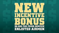 Graphic stating the Air Force Reserve Command is offering a $6,000 incentive bonus for prior-service enlisted members.