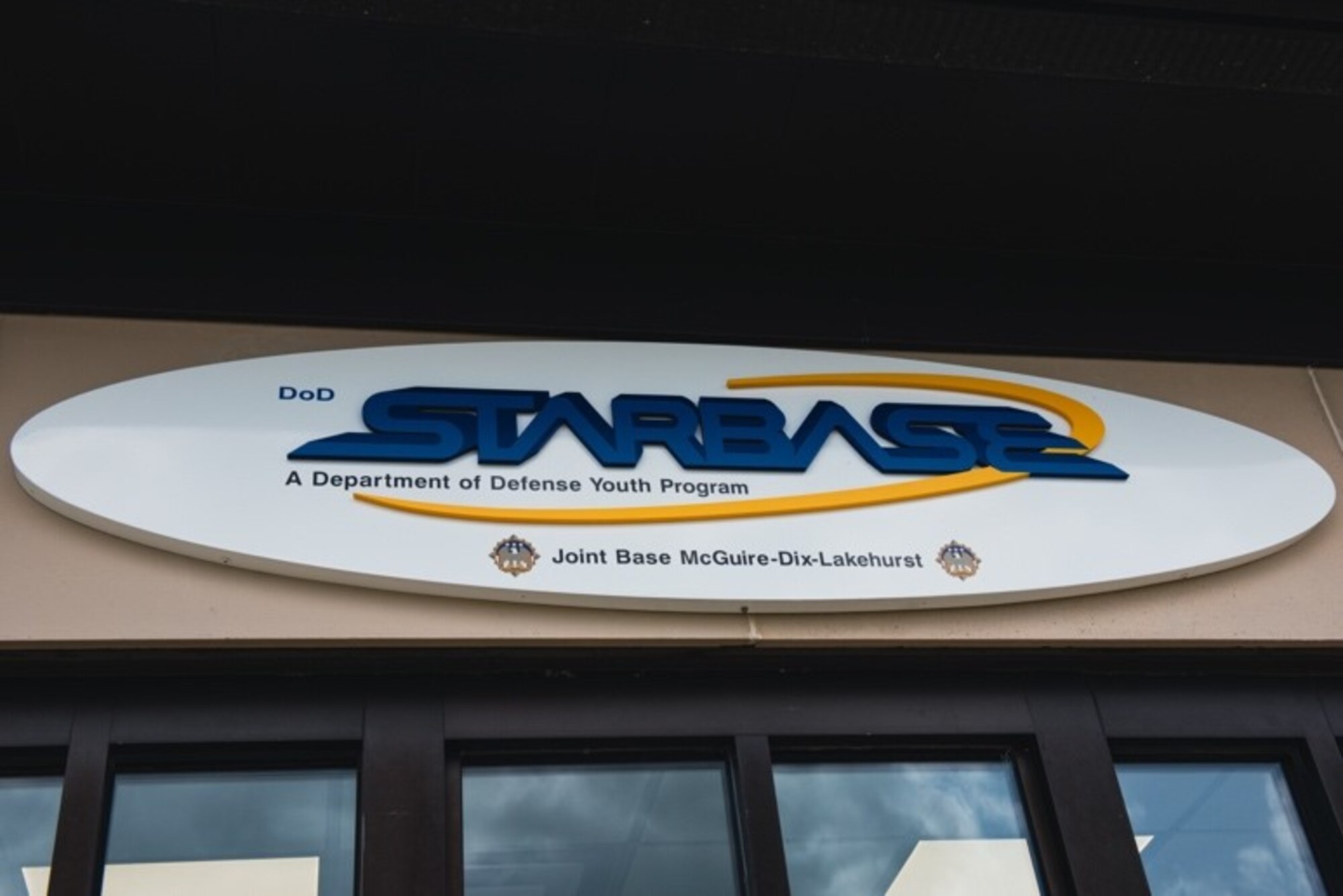 A STARBASE sign posted at Joint Base McGuire-Dix-Lakehurst, N.J., May 5, 2022.