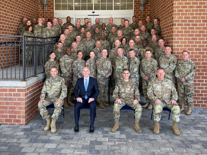 U.S. Property and Fiscal Office leaders from all 54 states and territories gather for the USPFO National Conference held at the Wyndham Gettysburg hotel. The USPFOs were joined by Lt. Gen. Marc Sasseville, Vice Chief of the National Guard Bureau, as well as Brig. Gen. Craig Strong and Keith Buchholz with the NGB comptroller's office.
