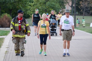 Runners participate in the 2019 Air Force Marathon 5k race at Wright State University in Fairbon, Ohio, Sept. 20, 2019. More than 12,700 runners and 2,600 volunteers from all 50 states and 15 different countries came out to run in the race’s 23rd year. (U.S. Air Force photo by Wesley Farnsworth)
