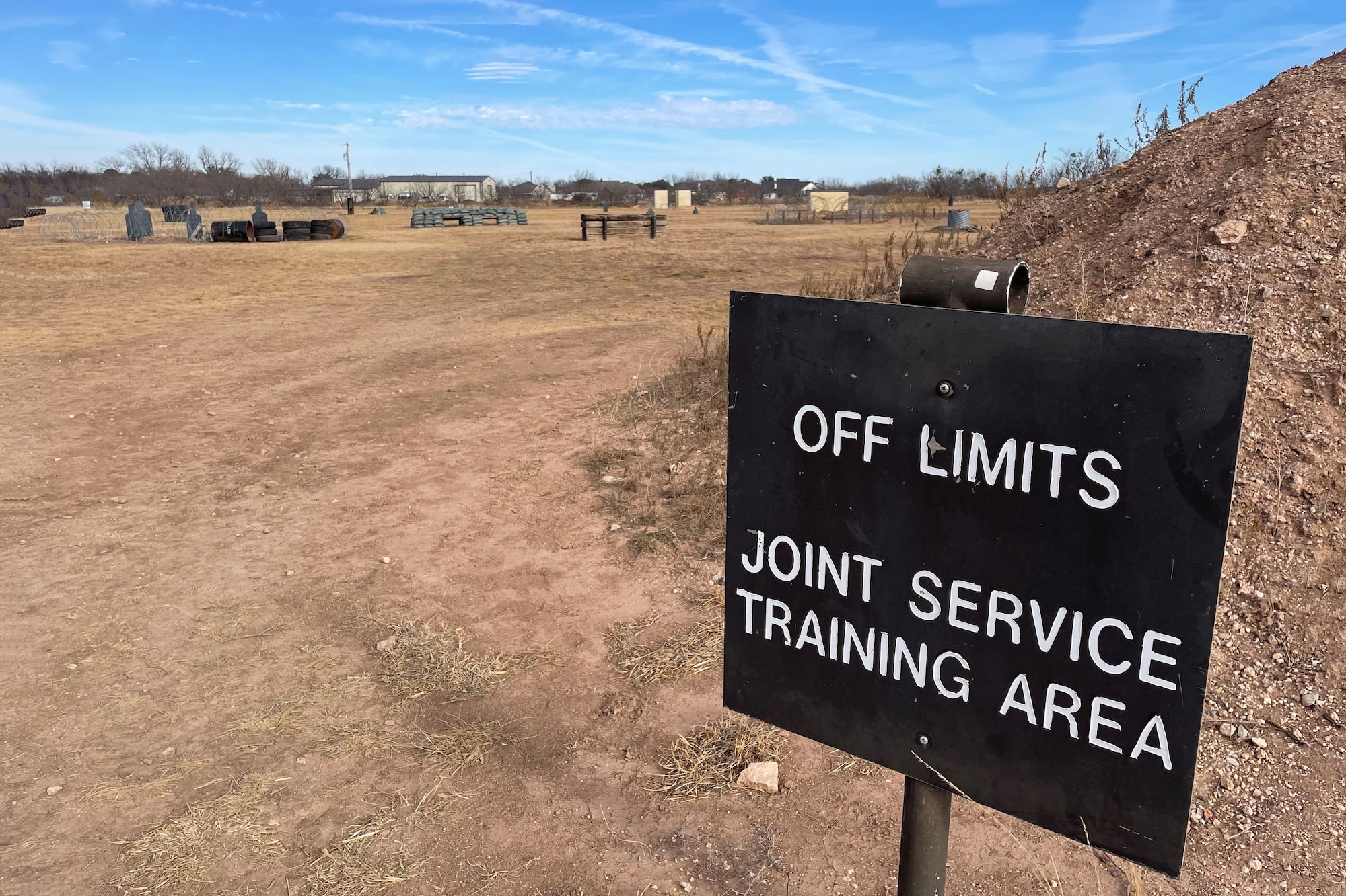 U.S. Army students assigned to the 344th Military Intelligence Battalion participated in their joint capstone assessment on Forward Operating Base Sentinel at Goodfellow Air Force Base, Texas, Feb. 1, 2022. FOB Sentinel is a mock environment with simulated adversary-enhanced components, where students were assessed in their collaboration efforts, strategic thinking and ability to collect, retain, and disseminate signals intelligence information. (U.S. Air Force photo by Senior Airman Abbey Rieves)