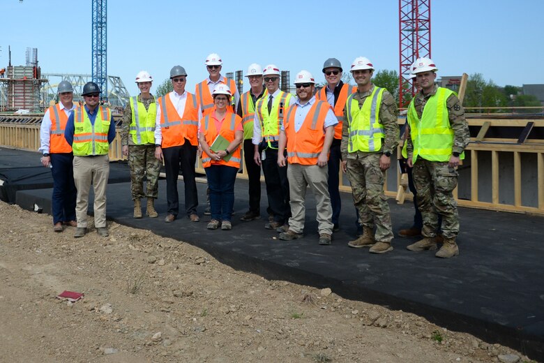 On Monday May 2, U.S. Army Corps of Engineers Great Lakes and Ohio River Division Commander Col. Kimberly Peeples attended a site visit with Louisville District teammates to view progress of a section 408 alteration to the Newport Levee.