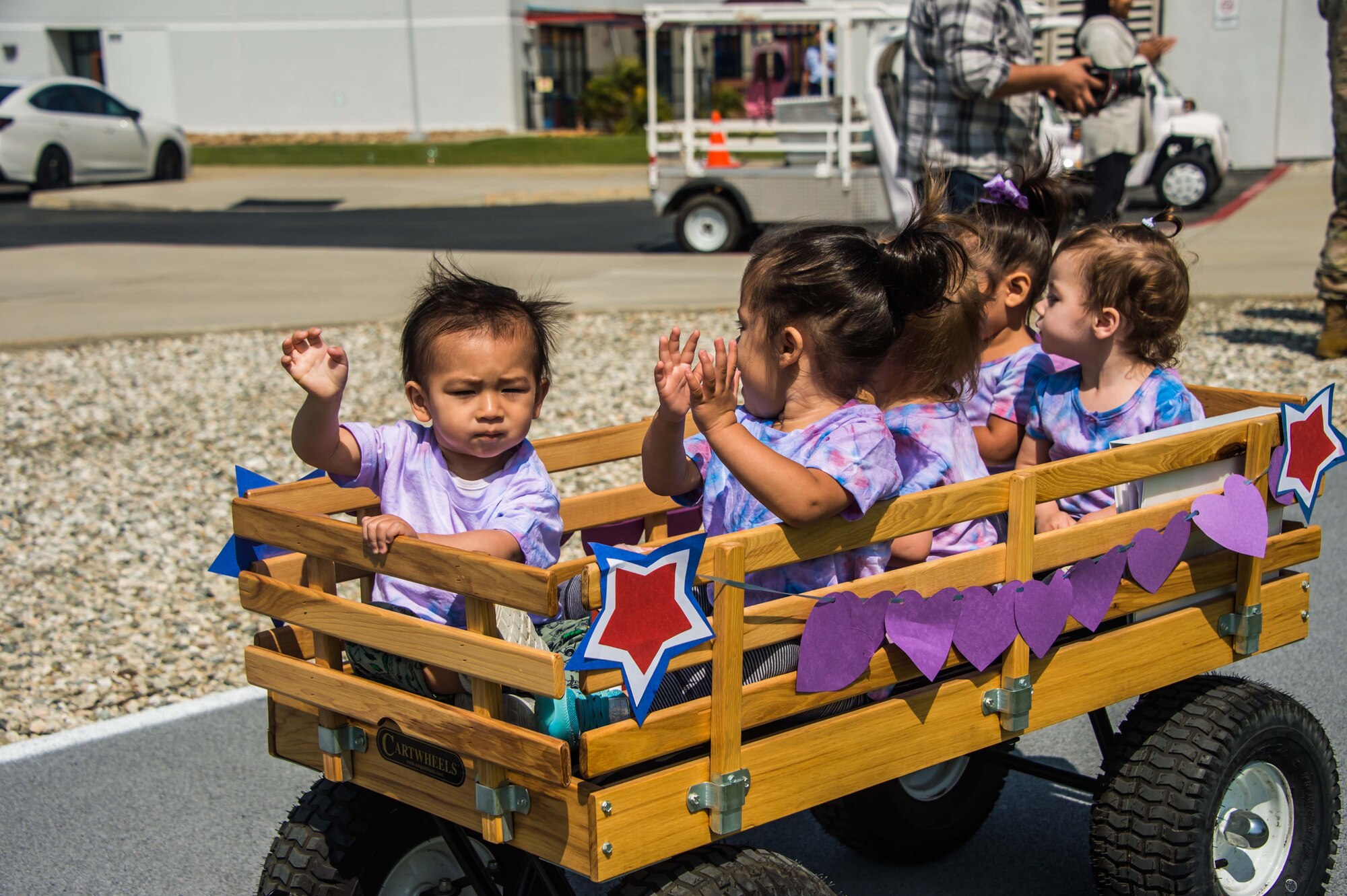 The Child Development Center children and staff celebrated the Month of the Military Child with a walking parade around the installation as base members applauded the procession. Each April, Los Angeles AFB recognizes and thanks the children of our service members.