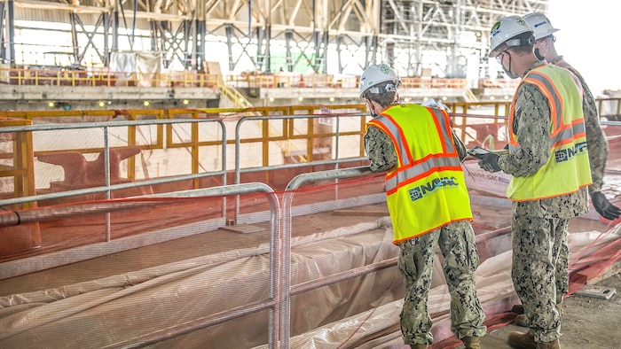 NAVFAC Atlantic Commander RDML Lore Aguayo visits NSB Kings Bay Dry Dock Recapitalization Project