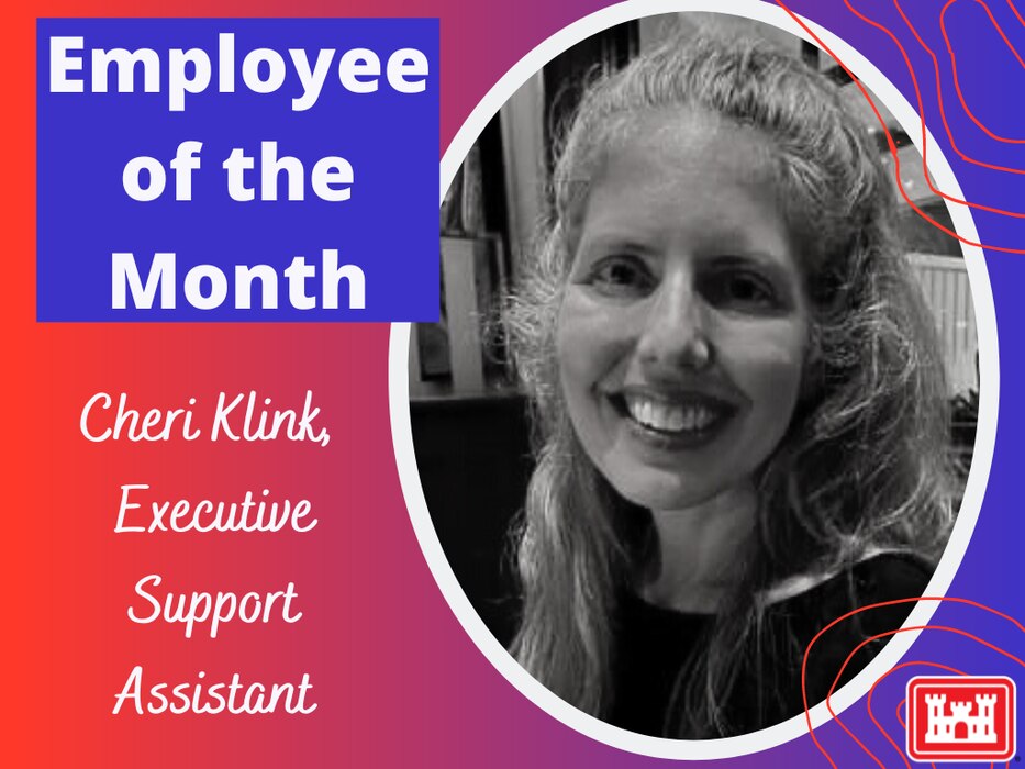 Executive Support Assistant Cheri Klink awarded Employee of the Month for March 2022.