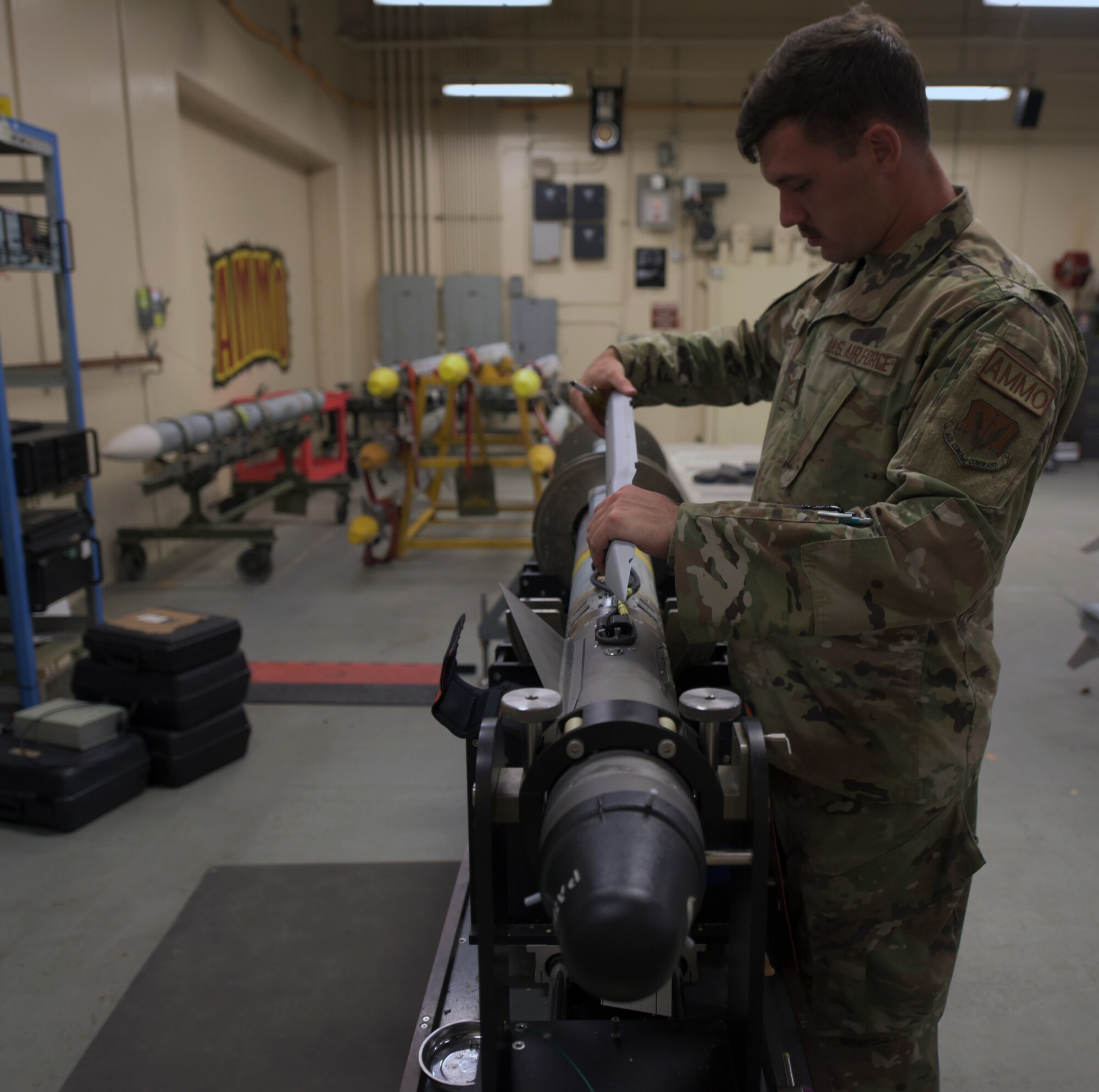 Airman builds missile