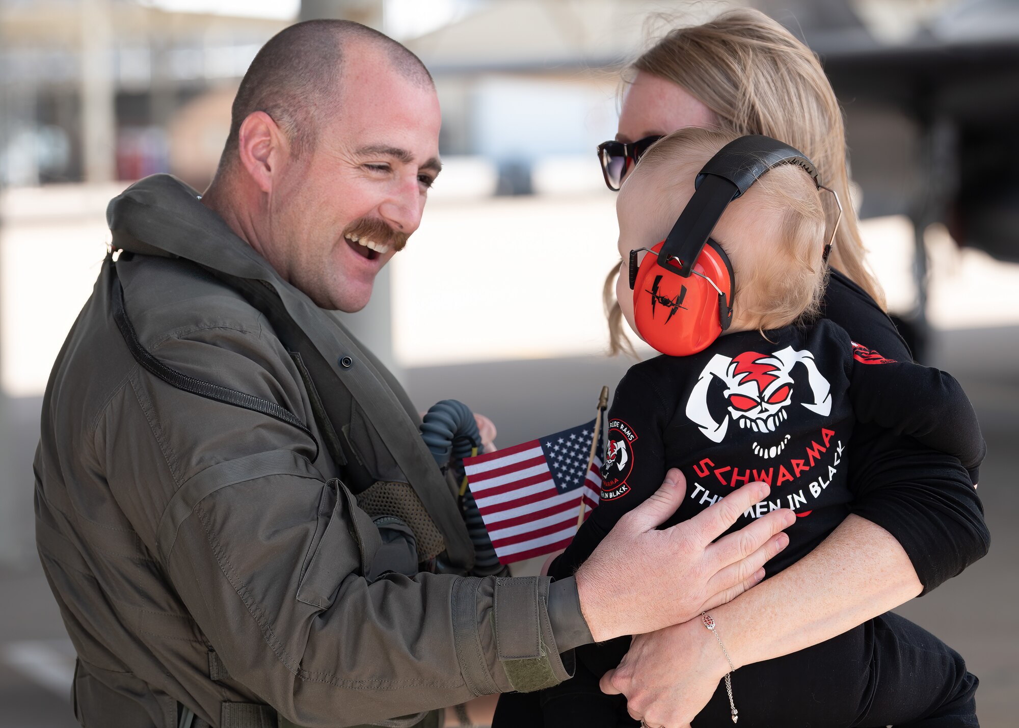 A pilot assigned to the 388th Fighter Wing returns home after deploying the F-35A Lightning II to Spangdahlem Air Base, Germany at Hill Air Force Base, Utah, May 6, 2022.