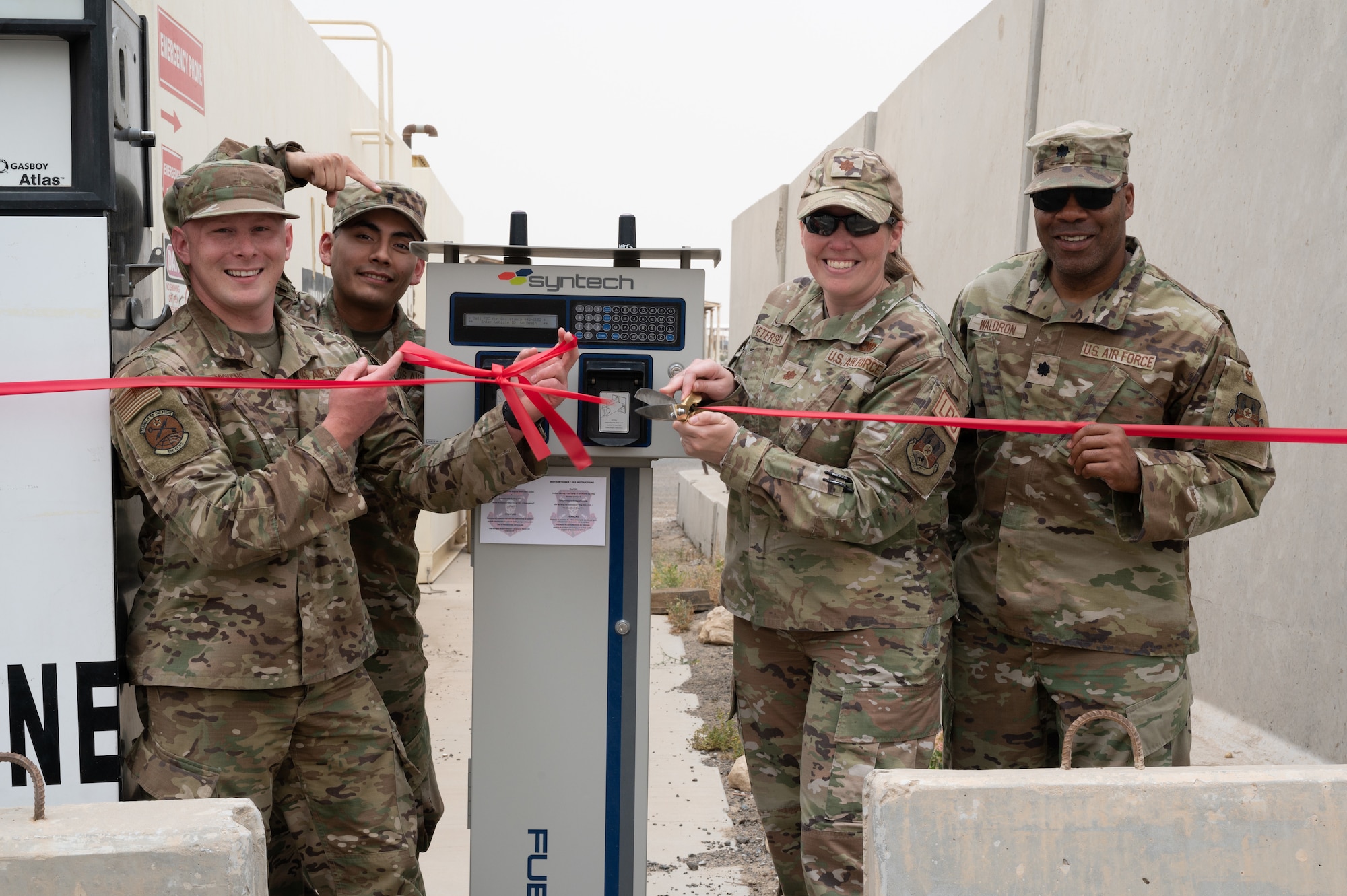 The 386th Expeditionary Logistics Readiness Squadron’s fuels management flight installed a new automated fuels service at Ali Al Salem Air Base.  Several benefits for this new fuels service implementation include allowing the fuels service center to accurately bill each vehicle and track each vehicle to each organization.