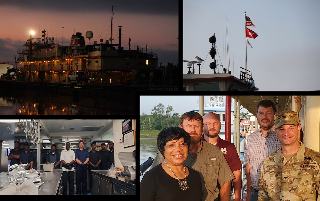 VICKSBURG, Miss. – On May 10, 2022, the Dredge Jadwin, with a crew of around 50 U.S. Army Corps of Engineers (USACE) Vicksburg District team members, departed the Vicksburg Harbor for its annual dredging season along the Mississippi River.