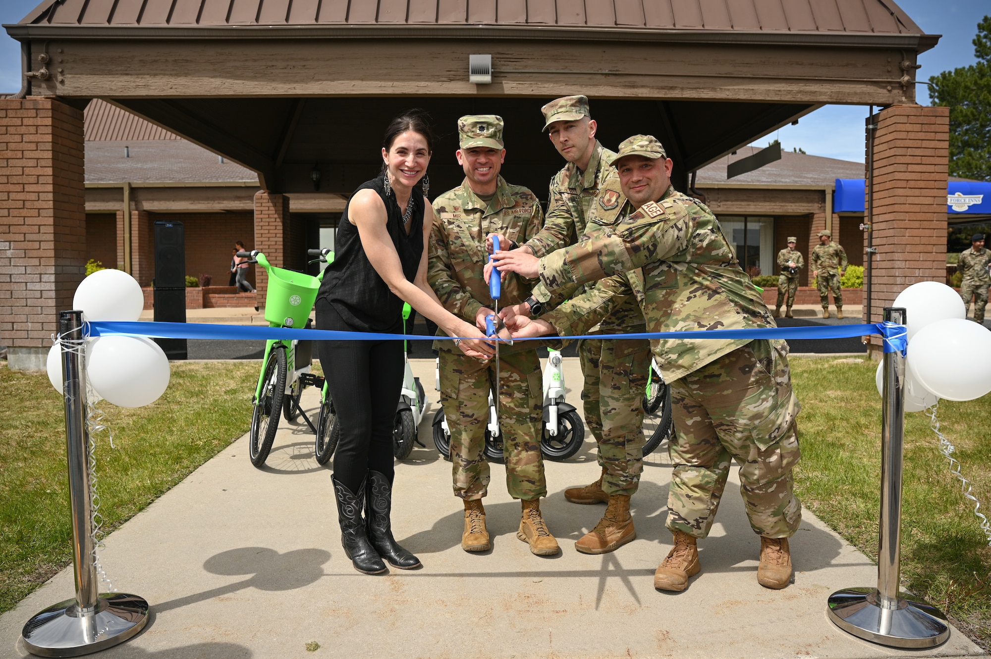 Hill’s E-Scooter/E-Bike Ride Share Program kicked off May 6, with 20 e-scooters and 10 e-bikes being placed at several locations on base, including the Airmen dorms, the Airmen Recreation Center and Falcon Hill.