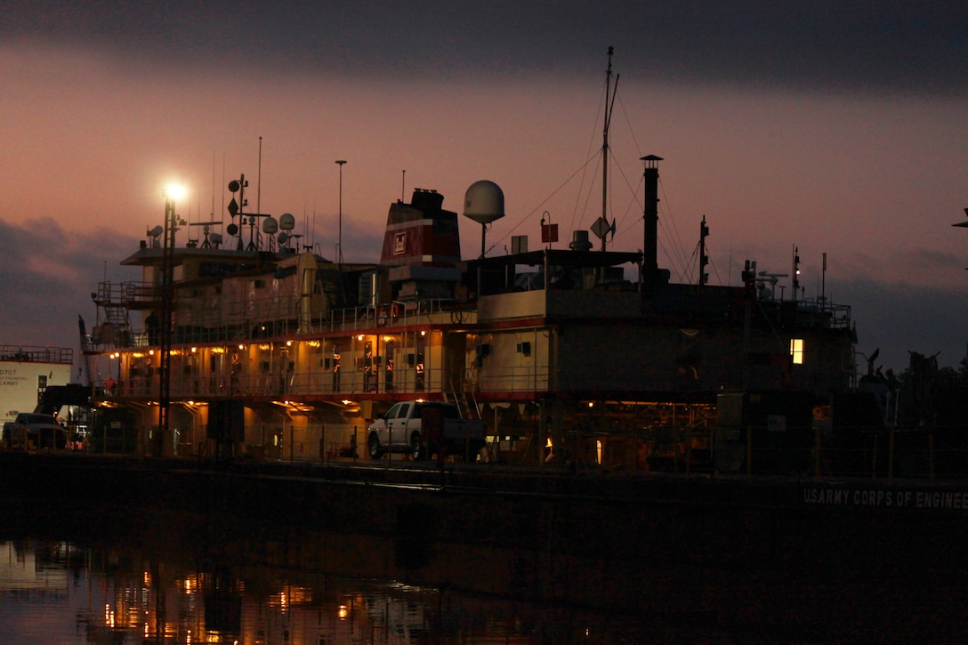 The Vicksburg Districts Dredge Vessel Jadwin departed today for the 2022 dredging season on the Mississippi River.