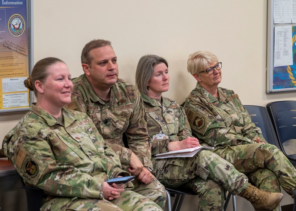 Senior leadership assigned to the 56th Medical Group observe a four-day AFMH Operations course for initial indoctrination or refresher training, April 28, 2022, at Luke Air Force Base, Arizona.