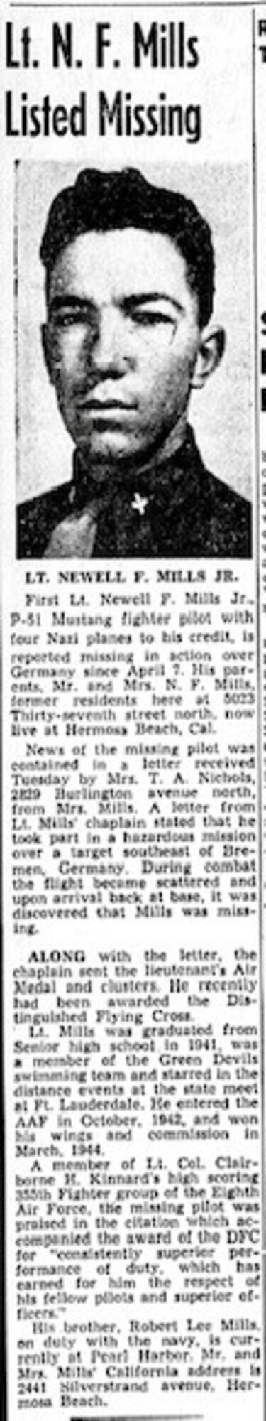 A photo of a newspaper clipping.