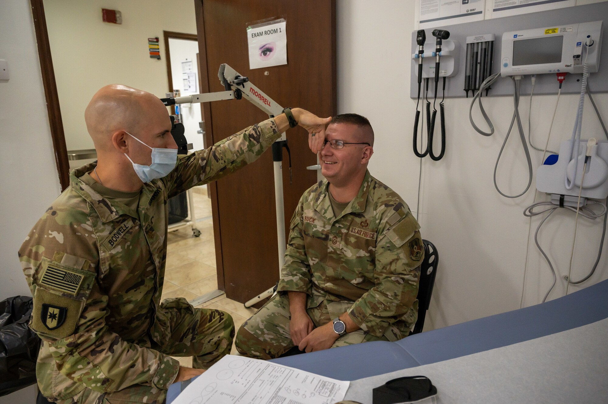 The 386th Expeditionary Medical Group hosted an optometry clinic for service members experiencing vision changes in their previous prescription or new changes that may require glasses.  It's important to have an optometry clinic available for vision readiness.