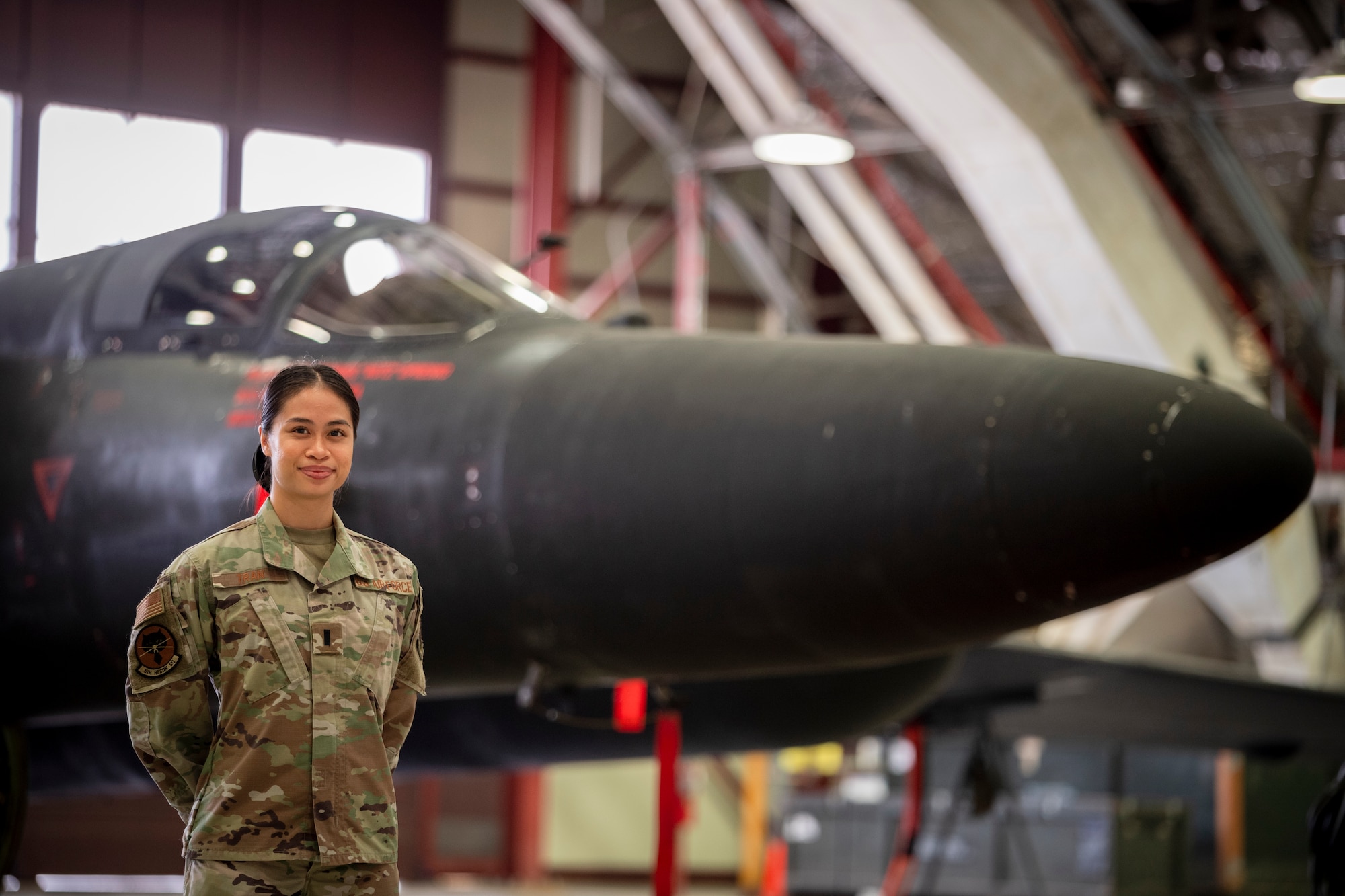 Lt represents her Vietnamese pride while at Osan