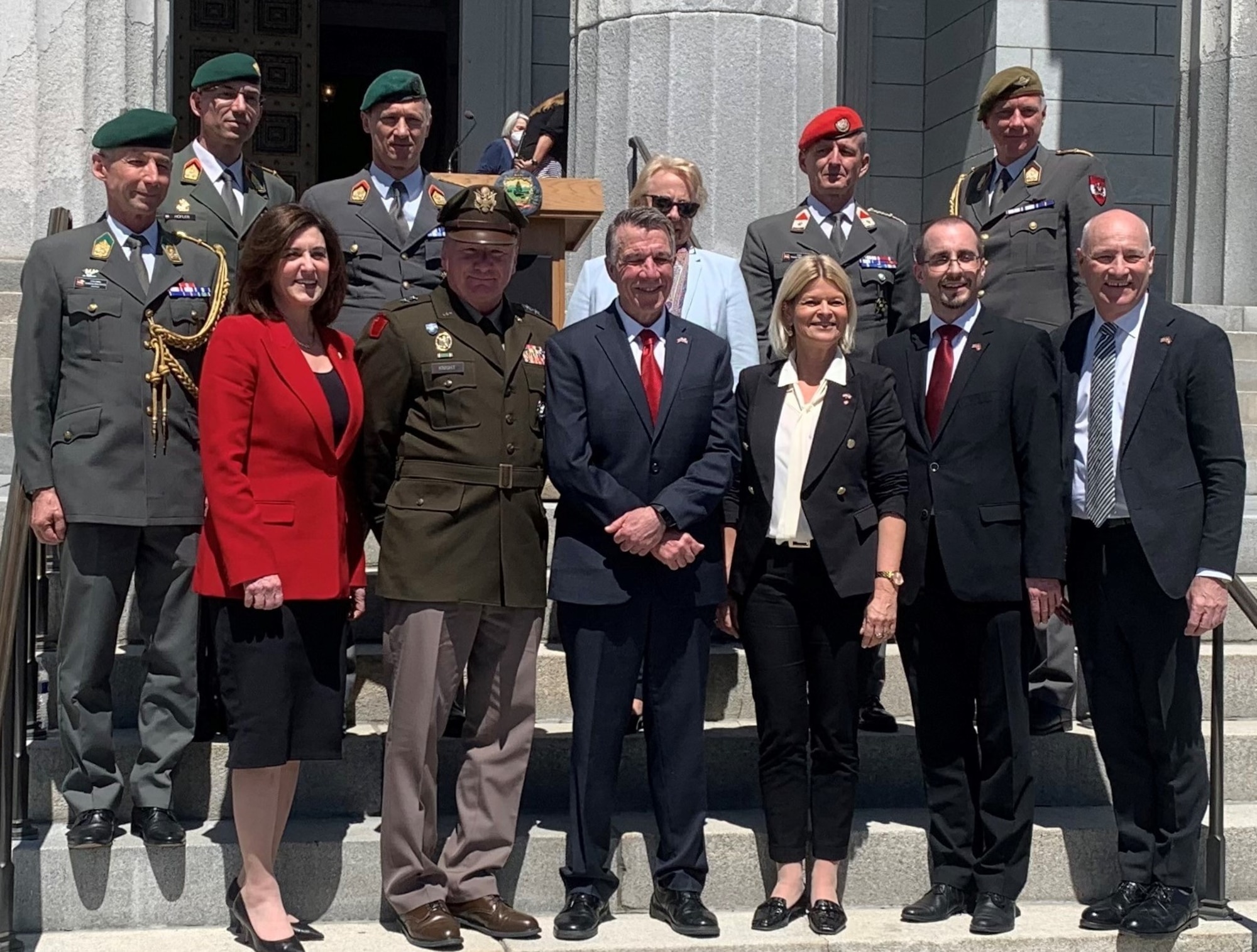 Leaders from Vermont, the Vermont National Guard, and the Republic of Austria gathered in Montpelier for a signing ceremony officially beginning a partnership between the Vermont National Guard and the Republic of Austria through National Guard Bureau's State Partnership Program, Wednesday, May 11, 2022.

The Republic of Austria is the third partner nation with the Vermont National Guard through the State Partnership Program. Vermont also works and trains with North Macedonia and Senegal.