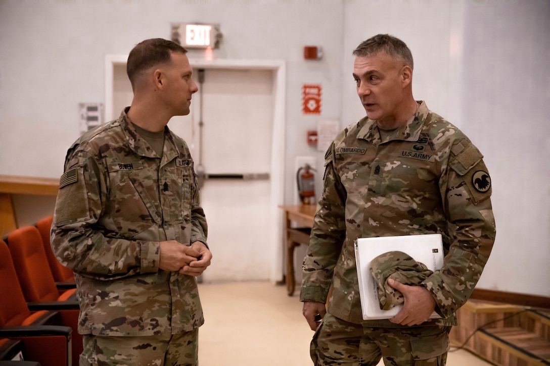 Command Sgt. Maj. Lombardo at Camp Arifjan