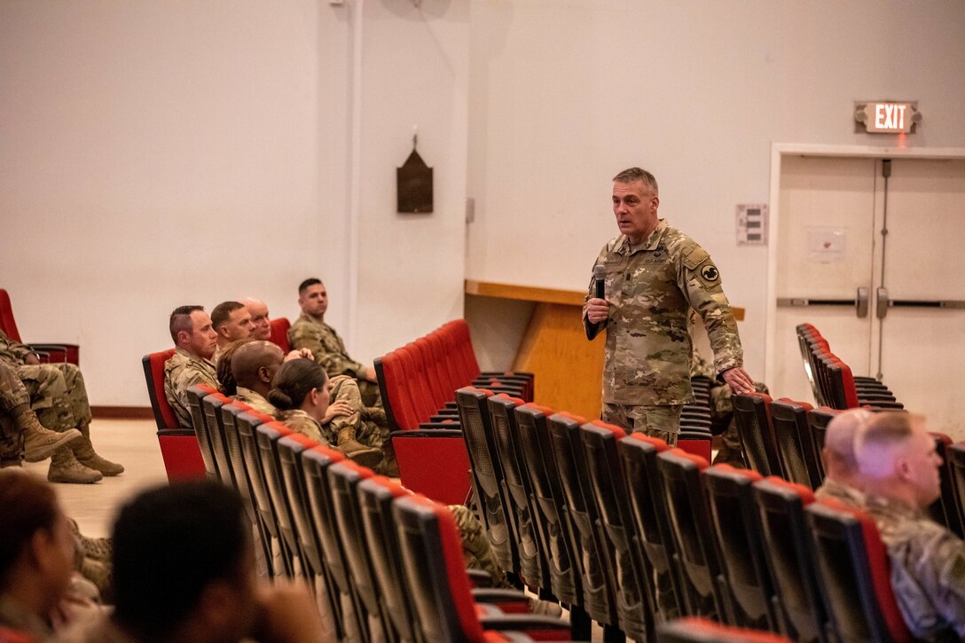 Command Sgt. Maj. Lombardo at Camp Arifjan