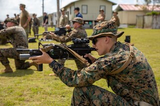 U.S. Marines assigned to 3rd battalion 25th Marines practice Tactical Combat Casualty Care (TCCC) training at the Belmopan Police Training Academy.