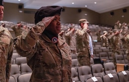Soldier salutes