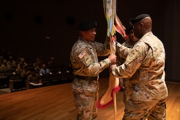 General officer passes guidon to CSM