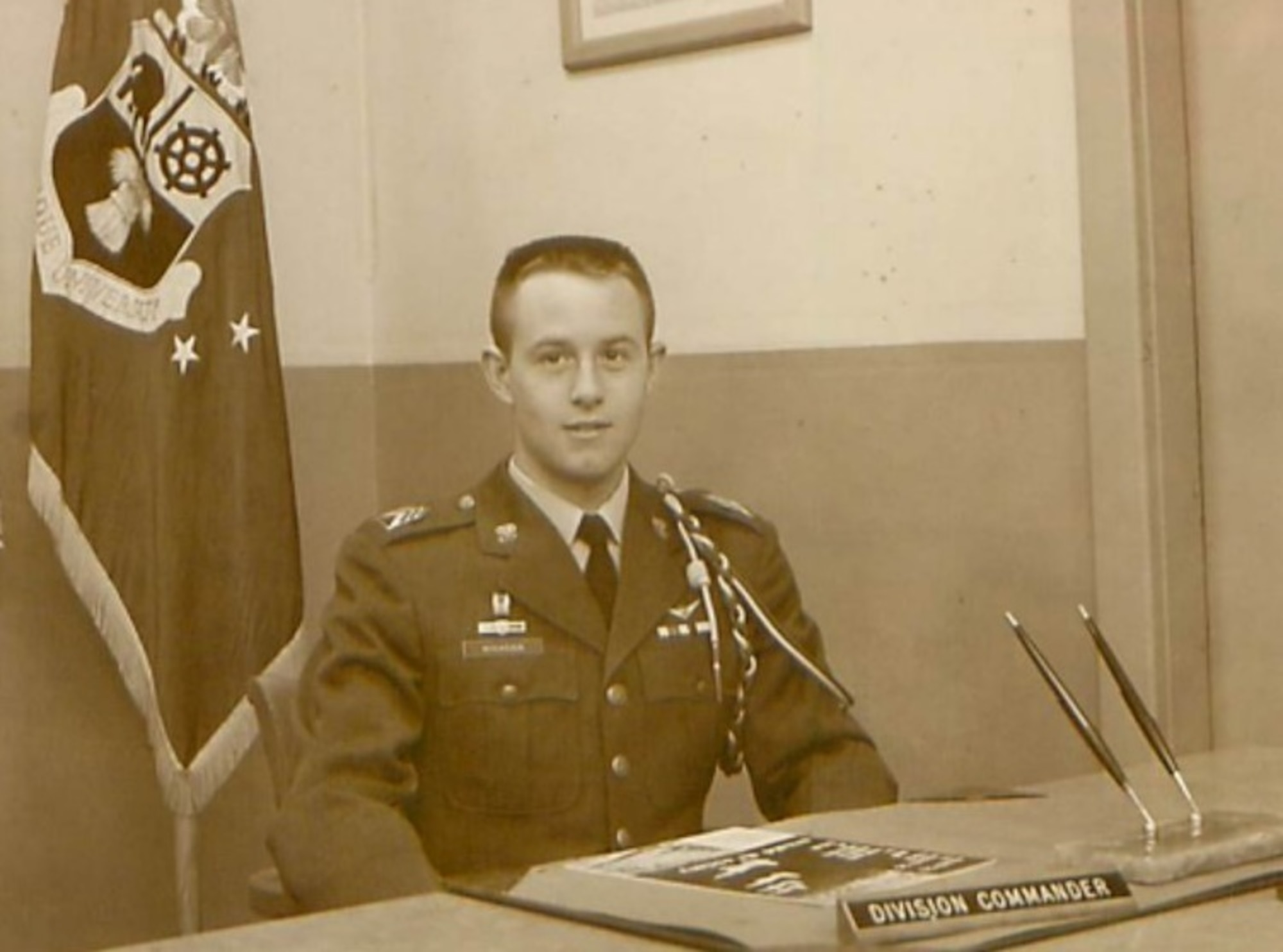 Cadet Colonel Lee Hitchcock at Purdue University in 1962. (U.S. Air Force photo)