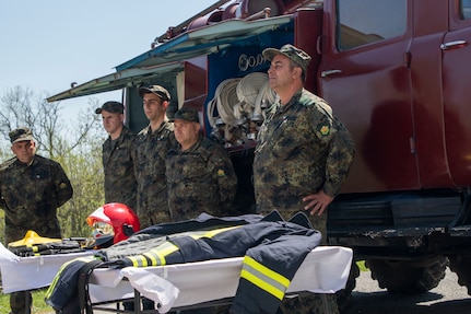 Area Support Group-Black Sea contributes firefighting equipment to Mokren Command