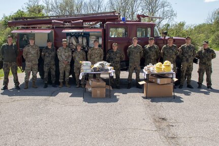 Area Support Group-Black Sea contributes firefighting equipment to Mokren Command